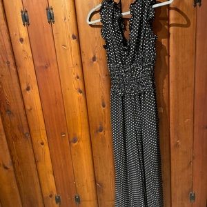 Worn once, like new, polka dot jumpsuit